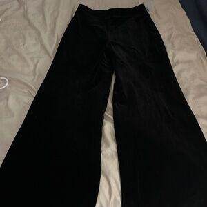 Vintage Wide Leg Black Velvet Pants